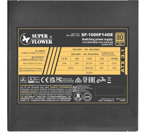 Блок питания Super Flower Leadex III Gold Up ATX 3.1 1000W SF-1000F14GE