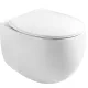 Унитаз подвесной Roxen Egg в комплекте с инсталляцией StounFix Dual Fresh 6 в 1 968085 кнопка: брашированное золото