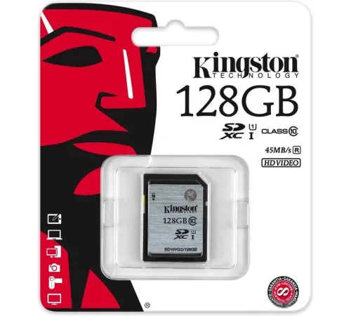 Карта памяти Kingston SDXC 128GB SD10VG2/128GB