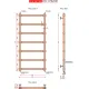 Полотенцесушитель Fincopper FCL 117x50 Ral 9016 нижнее подключение, белый