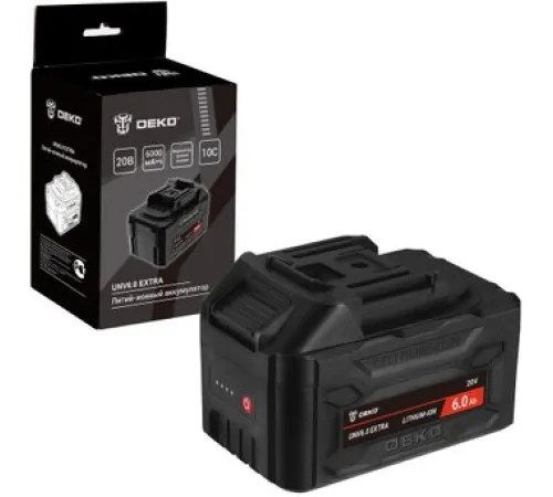 Аккумулятор Deko UNV6.0 Extra 063-4498 20В/6 Ач