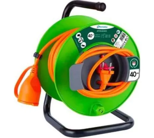 Удлинитель на катушке Electraline 49064 40 м, зеленый