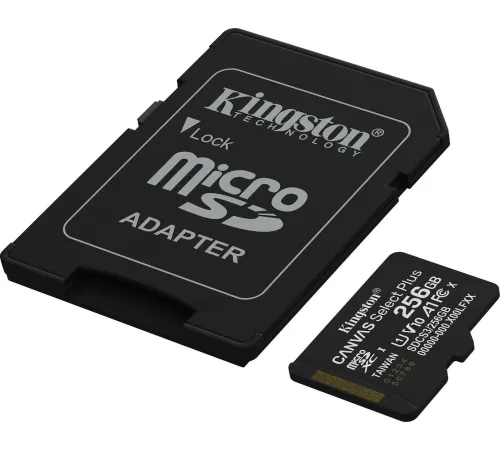 Карта памяти Kingston Canvas Select Plus microSDXC 256GB SDCS3/256GB с адаптером