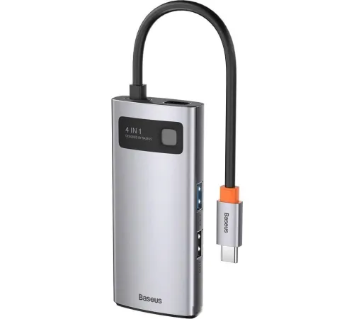 Док-станция Baseus Metal Gleam Series 4 in 1 Multifunctional Type-C CAHUB-CY0G