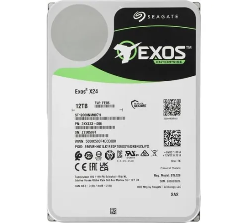 Жесткий диск Seagate Exos X24 12TB ST12000NM007H