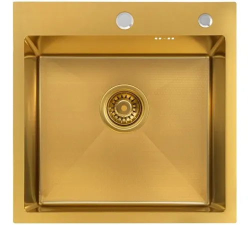 Кухонная мойка Diamond 500*500, коландер, дозатор GOLD DECOR