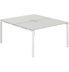 Офисный стол Norden 140х163.8х75 SG.248.SH.63.WH белый/серый бархат