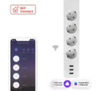 Умный удлинитель EKF Connect PRO Wi-Fi c USB RCE-2-WF