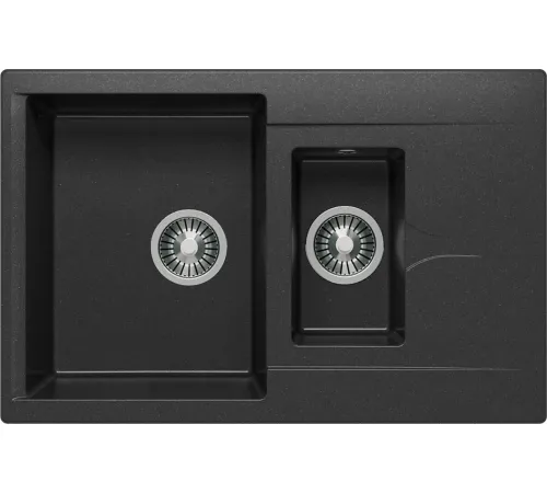Кухонная мойка Polygran Brig-770 черный 16