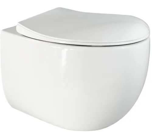 Унитаз подвесной Roxen Egg в комплекте с инсталляцией StounFix Dual Fresh 6 в 1 968442 кнопка: сатин