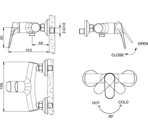 Смеситель Bravat Eler F9191238CP-01