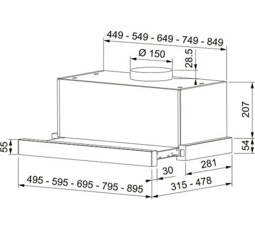 Кухонная вытяжка Franke Touch BK 50 315.0702.967