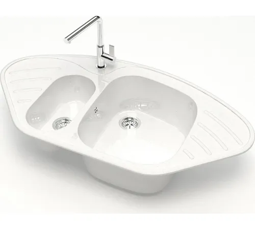 Кухонная мойка MARRBAXX Карельский камень модель 23/G31 белый