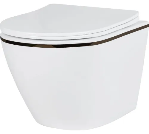 Унитаз подвесной Roxen Antares Black в комплекте с инсталляцией StounFix Dual Fresh 6 в 1 868617 кнопка: оружейная сталь матовая