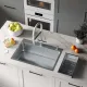 Кухонная мойка Roxen Simple 560220-70 сатин с коландером и дозатором