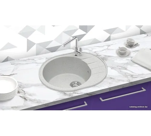 Кухонная мойка Berge BR-6201 серый матовый