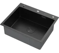 Кухонная мойка ARFEKA Eco AR 600*500 POP-UP BLACK PVD NANO DECOR