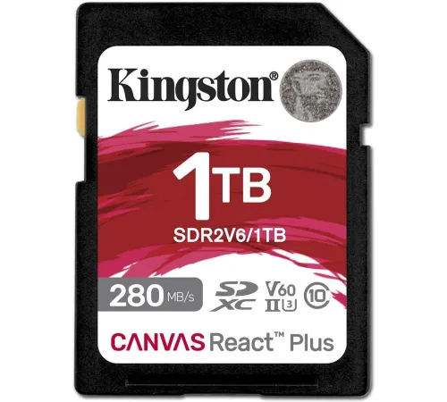 Карта памяти Kingston Canvas React Plus SDXC 1TB SDR2V6/1TB