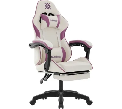 Игровое геймерское кресло Defender Serenity белый/фиолетовый