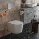 Унитаз подвесной Roxen Simple Compact в комплекте с инсталляцией StounFix Dual Fresh 6 в 1 915792 кнопка: хром матовый