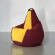 Кресло-мешок Mio Tesoro Груша Kombo XXL GF-130x85-BZH бордовый/желтый