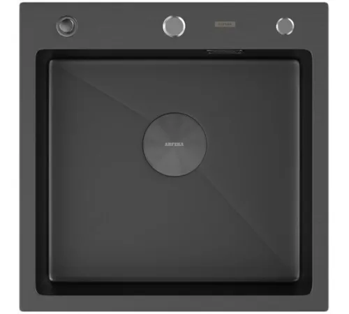 Кухонная мойка ARFEKA Eco AR 500*500 POP-UP BLACK PVD NANO
