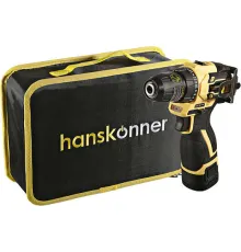 Дрель-шуруповерт Hanskonner HCD1645BLC с 2-мя АКБ, сумка