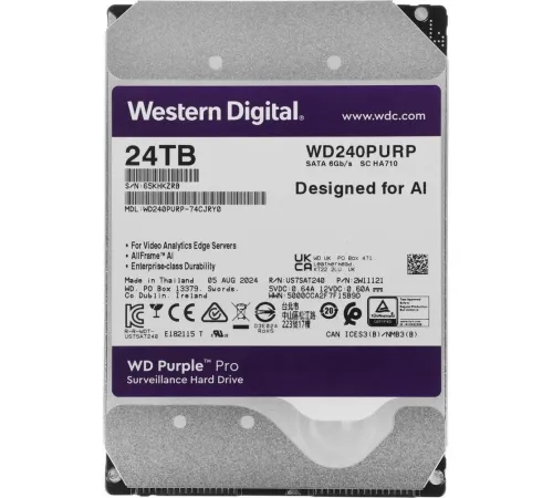 Жесткий диск WD Purple Pro 24TB WD240PURP