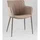 Стул с подлокотниками Stool Group Твигги LV-118-RlL-08-7006 шенилл бежевый/бежево-серый