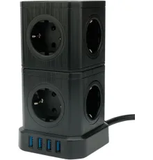 Сетевой фильтр Cablexpert Tower TWR-9-U4-B-2