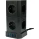 Сетевой фильтр Cablexpert Tower TWR-9-U4-B-2