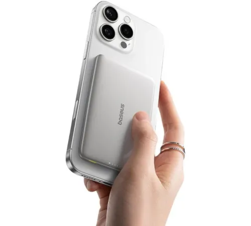 Внешний аккумулятор Baseus PicoGo AM41 Ultra-Slim Magnetic Power Bank 5000mAh титановый