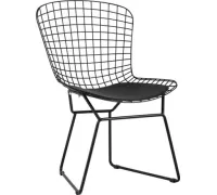 Стул Stool Group Bertoia с черной подушкой черный
