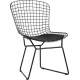 Стул Stool Group Bertoia с черной подушкой черный