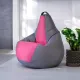 Кресло-мешок Mio Tesoro Груша Kombo XXL GF-130x85-SF серый/фуксия