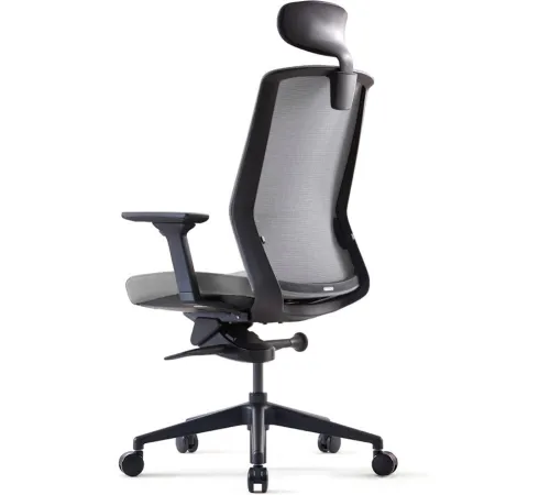Кресло Bestuhl J1 Black Pl с подголовником серый