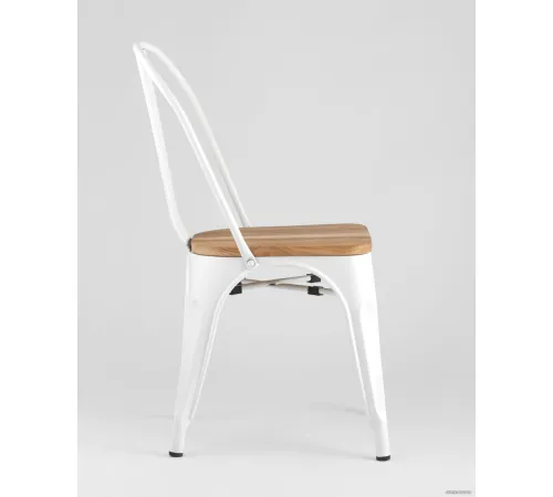 Стул Stool Group Tolix wood белый глянцевый