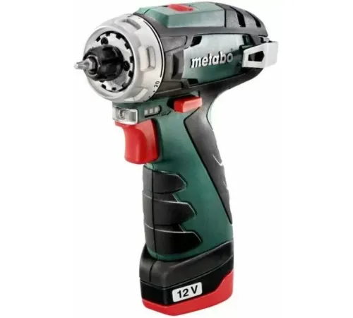 Дрель-шуруповерт Metabo PowerMaxx BS 12 Set 600080710 с 2-мя АКБ, кейс