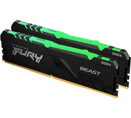 Оперативная память Kingston FURY Beast RGB 2x32ГБ DDR4 3600 МГц KF436C18BB2AK2/64