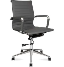 Офисное кресло Norden Техно LB HA-100-45 экокожа, хром/серый
