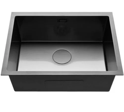 Кухонная мойка Roxen Uno 560210-54B под столешницу графит ролл-мат, дозатор, сифон