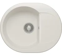 Кухонная мойка Polygran Atol-620 белый хлопок 36