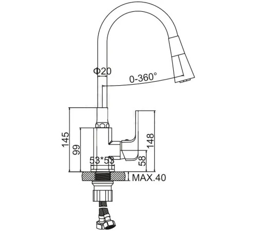 Смеситель Ledeme L4144-2