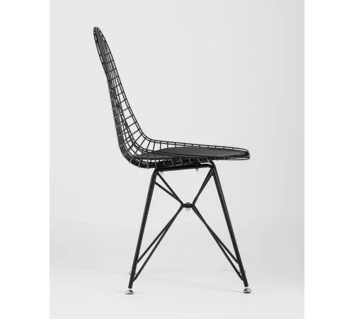 Стул Stool Group Eiffel черный/черная подушка