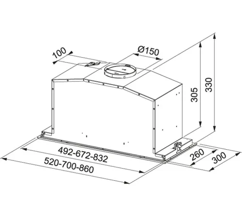 Кухонная вытяжка Franke Inca Lux FBI 537 XS/BK 305.0528.070