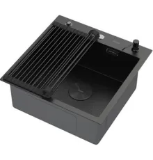 Кухонная мойка ARFEKA ECO AR мойка 500*500 POP-UP, роллер-мат, дозатор BLACK DECOR