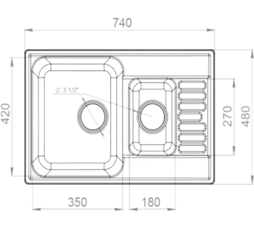 Кухонная мойка GranFest QUARZ Z-21K песочный