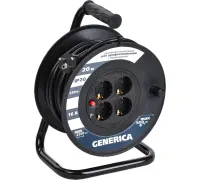 Удлинитель Generica УК20 WKP20-16-04-20-G 20 м, черный