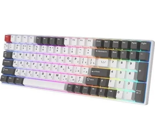 Клавиатура Royal Kludge RK100 RGB белый/серый, RK Red