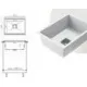 Кухонная мойка Polygran Blade 550 белый хлопок